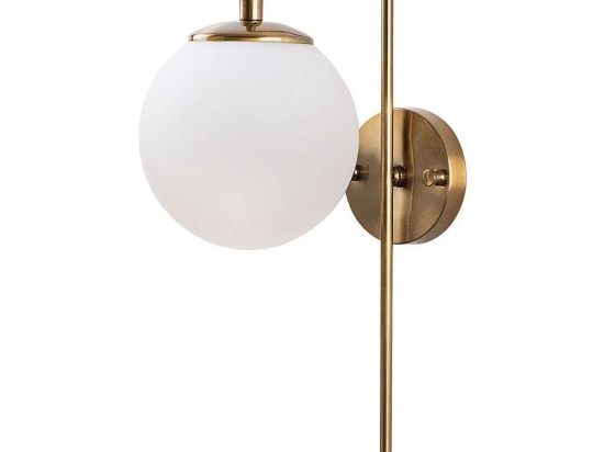 Φωτιστικό Τοίχου - Απλίκα Viran 942FLG1332 15x28x43cm E14 40W White-Gold Opviq