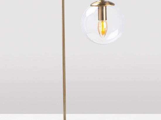 Φωτιστικό Επιτραπέζιο Viran 942FLG1341 17x25x55cm E14 40W Gold-Clear Opviq