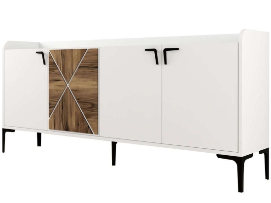 Μπουφές Venedik 845HCT5314 180x35x78cm Multi-White Μοριοσανίδα, Μελαμίνη