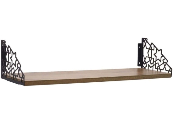 Ράφι Τοίχου 379VLV1804 60x14x20cm Brown-Black