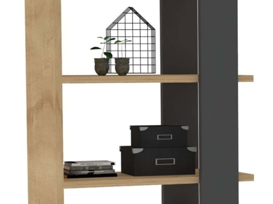 Ραφιέρα Δαπέδου Yonca 835PUQ3678 51,8x25x70cm Anthracite-Oak