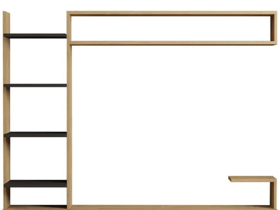 Σύνθεση Τηλεόρασης Noble 835PUQ3063 180x29,6x121,8cm Oak-Anthracite
