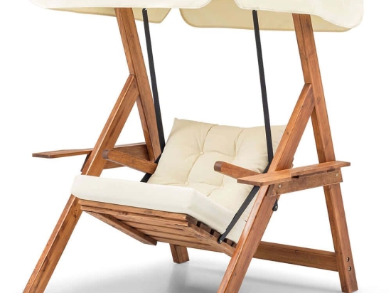 Κούνια Κήπου Galata S676HDS1102 113x120x195cm Cream