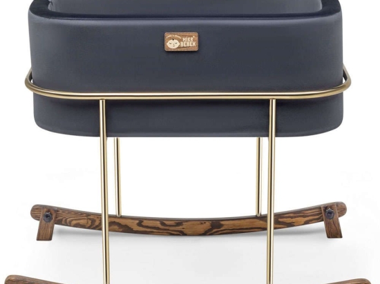 Κούνια Βρεφική Hier 676HDS1133 90x58x70cm Black-Gold Βρεφικό