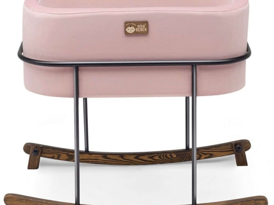 Κούνια Βρεφική Hier 676HDS1135 90x58x70cm Pink-Black Βρεφικό