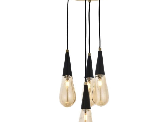 Φωτιστικό Οροφής 683AVN1179 Φ27x90cm 4xE14 4W Black-Gold Opviq