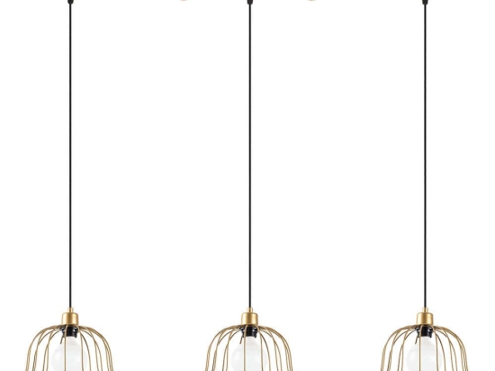 Φωτιστικό Οροφής - Ράγα Boey 942FLG1407 144x35x121cm 3xE27 40W Gold Opviq