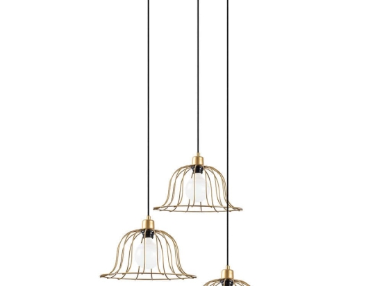 Φωτιστικό Οροφής Boey 942FLG1408 62x62x121cm 3xE27 40W Gold Opviq