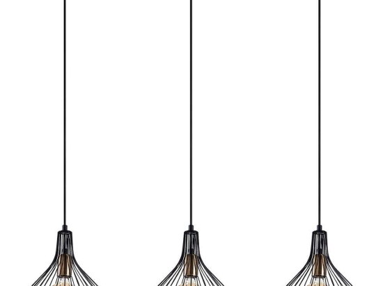 Φωτιστικό Οροφής - Ράγα Cafu 942FLG1409 94x25x121cm 3xE 27 40W Black-Gold Opviq