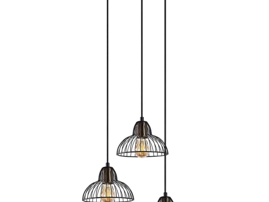 Φωτιστικό Οροφής Dopo 942FLG1435 44x44x114cm 3xE27 40W Black Opviq