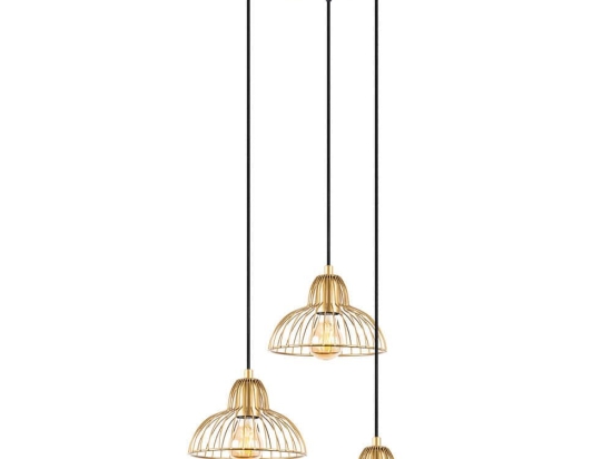 Φωτιστικό Οροφής Dopo 942FLG1438 44x44x114cm 3xE27 40W Gold Opviq