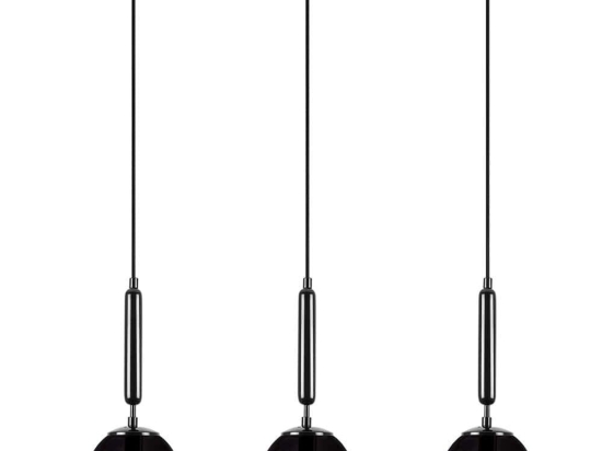 Φωτιστικό Οροφής - Ράγα King 942FLG1467 62x15x134cm 3xE14 40W Black Opviq