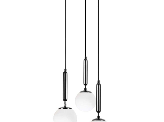 Φωτιστικό Οροφής King 942FLG1470 34x34x134cm 3xE14 40W Black-White Opviq