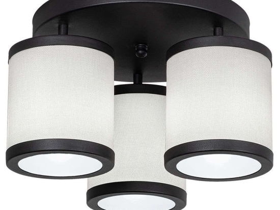 Φωτιστικό Οροφής - Πλαφονιέρα Way 942FLG1637 40x40x22cm 3xE27 40W Black-White Opviq