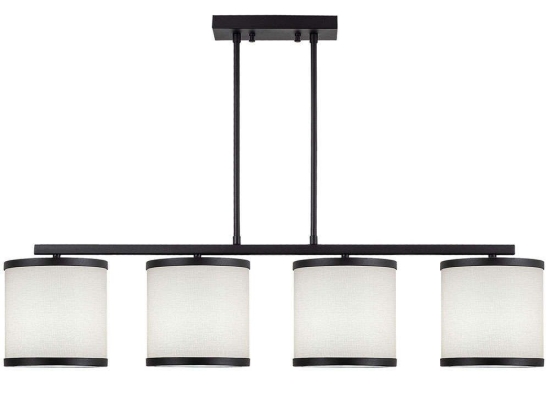 Φωτιστικό Οροφής - Ράγα Way 942FLG1641 107x20x68cm 4xE27 40W Black-White Opviq