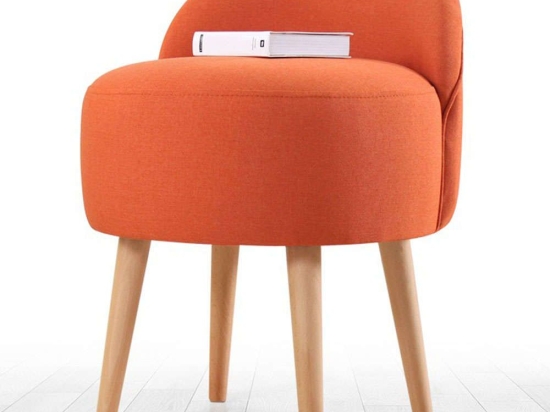 Σκαμπό Corvile 209FLF1149 46x46x64cm Orange-Natural