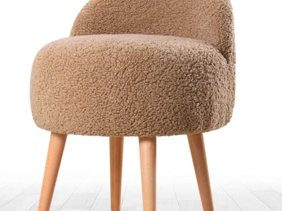 Σκαμπό Rufmee Μπουκλέ 209FLF1154 48x42x47cm Coffee-Natural