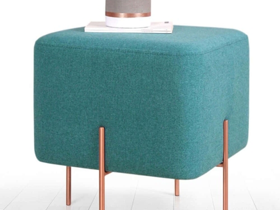 Σκαμπό Copper 209FLF1187 40x40x42cm Green