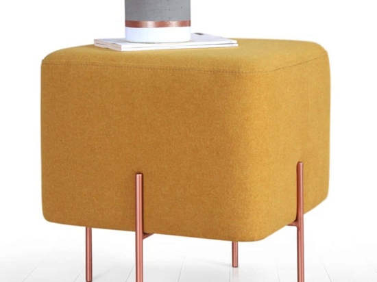 Σκαμπό Copper 209FLF1191 40x40x42cm Mustard