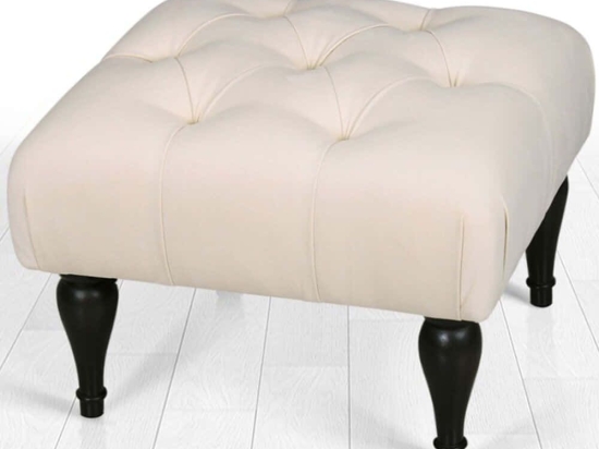Σκαμπό Floral 209FLF1291 51x46x36cm Cream