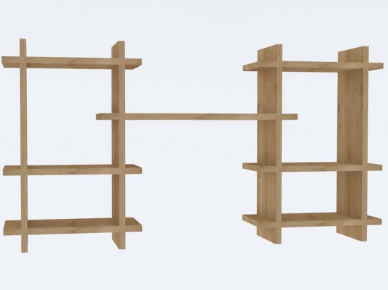 Ραφιέρα Τοίχου Tefo 495SSE1161 116,4x19,5x60cm Oak