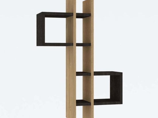Ραφιέρα Τοίχου Emse 495SSE1173 53,8x19,6x108cm Oak-Anthracite