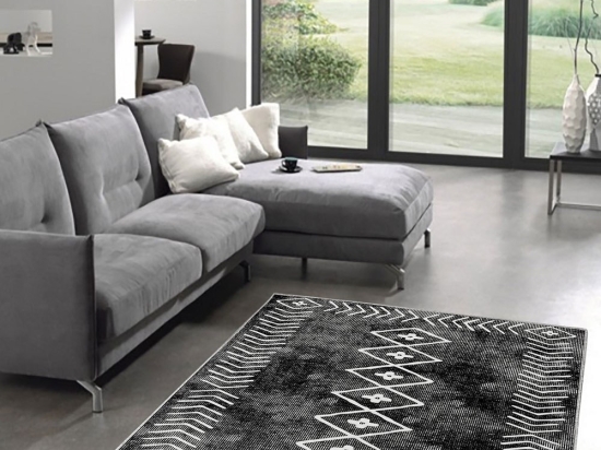Χαλί W1050 213HFT1458 Black-White Conceptum Hypnose 100X150cm