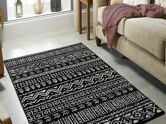 Χαλί W1082 213HFT1746 Black-White Conceptum Hypnose 60X100