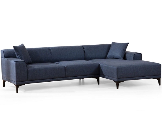 Καναπές Γωνιακός (Δεξιά Γωνία) Petra 560ARE1610 250x145x69cm Blue
