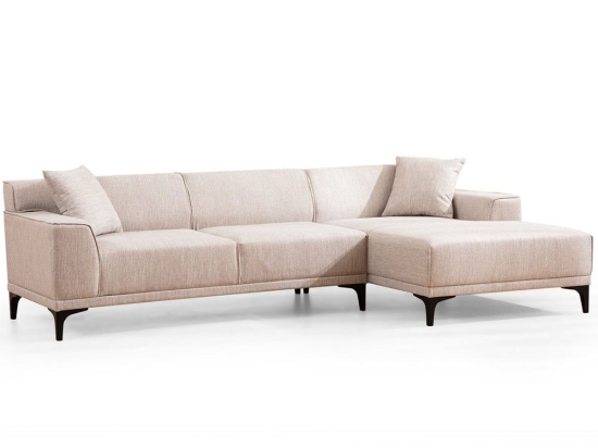 Καναπές Γωνιακός (Δεξιά Γωνία) Petra 560ARE1609 250x145x69cm Beige