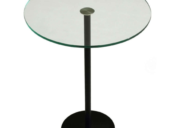 Τραπεζάκι Βοηθητικό Social 552NOS1434 40x40x50cm Black-Clear