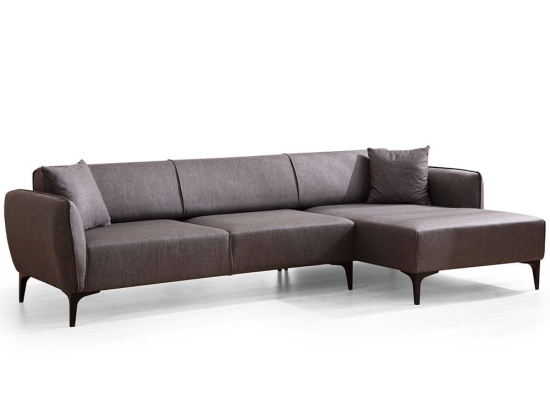 Καναπές Γωνιακός (Δεξιά Γωνία) Belissimo 560ARE1802 270x140x67cm Dark Grey