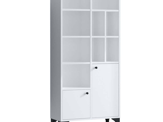 Βιβλιοθήκη Castor 393MRD1234 60x30x175cm White