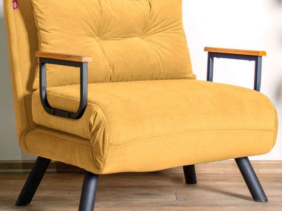 Πολυθρόνα - Κρεβάτι Sando 859FTN2326 60x78x78cm Mustard