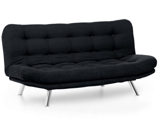 Καναπές - Κρεβάτι Τριθέσιος Misa 859FTN2805 200x105x95cm Black