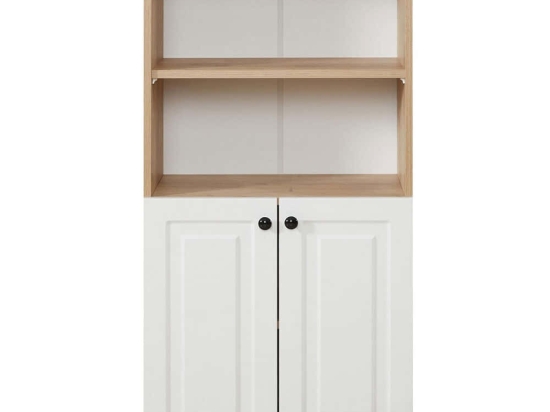 Ντουλάπι Tuvalle 230TVL1501 60x37x120cm Oak-White Μοριοσανίδα,Mdf
