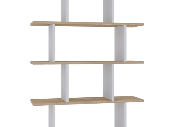 Βιβλιοθήκη Harmon 935CMN1195 90x25x127,4cm Oak-White