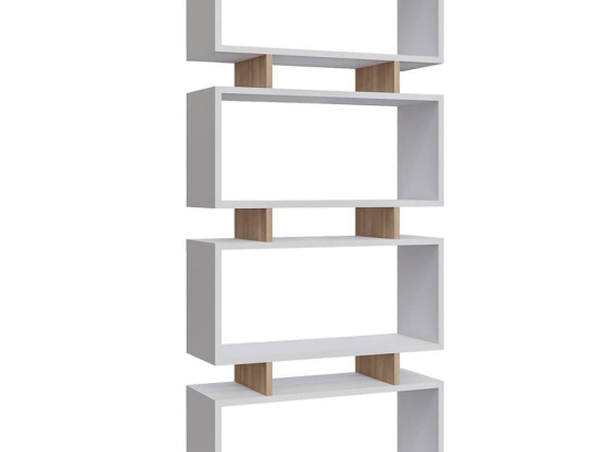 Βιβλιοθήκη Langdon 935CMN1245 72x25x161cm White-Oak