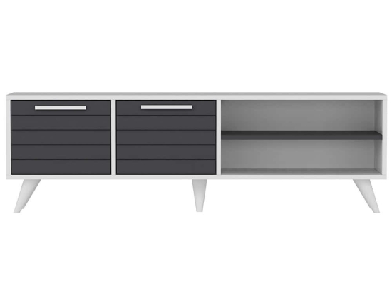 Έπιπλο Τηλεόρασης Noyan 327ODS1116 150x30x48cm White-Anthracite