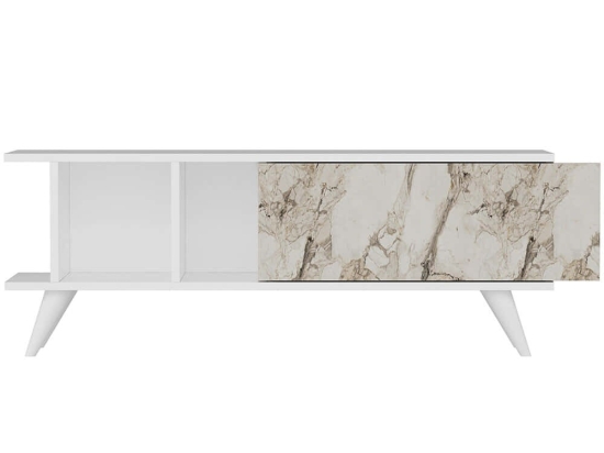 Έπιπλο Τηλεόρασης Liberty 327ODS1125 120x30x45cm Marble Effect White