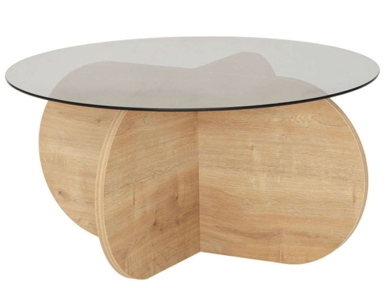 Τραπέζι Σαλονιού Bubble 552NOS2268 75x75x35cm Oak-Fume