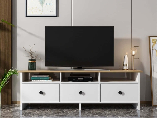 Έπιπλο Τηλεόρασης Oslo 382NRC1137 150x36x47cm White