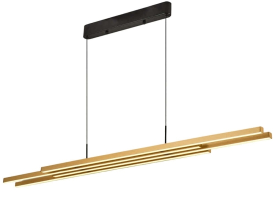 Φωτιστικό Οροφής - Ράγα Krakow 701CHD1146 130x13x120cm Led 6500lm 65W 3000K Gold Opviq
