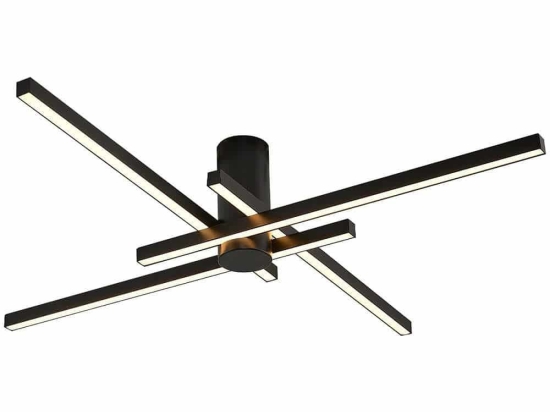 Φωτιστικό Οροφής - Πλαφονιέρα Krakow 701CHD1293 90x90x18cm Led 4200lm 42W 3000K Black Opviq