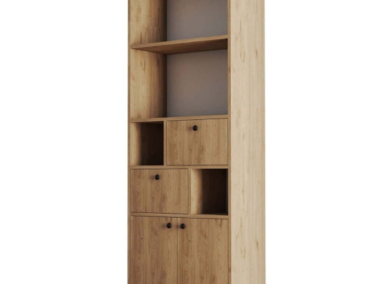 Βιβλιοθήκη Ninova 389MZA1904 69x35x195cm Oak