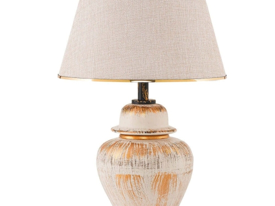 Φωτιστικό Επιτραπέζιο 687HMY2118 30x50cm E27 40W Cream-Gold Opviq