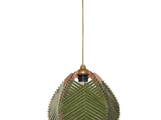 Φωτιστικό Οροφής 687HMY1456 25x30cm 1xE27 60W Natural-Green Opviq
