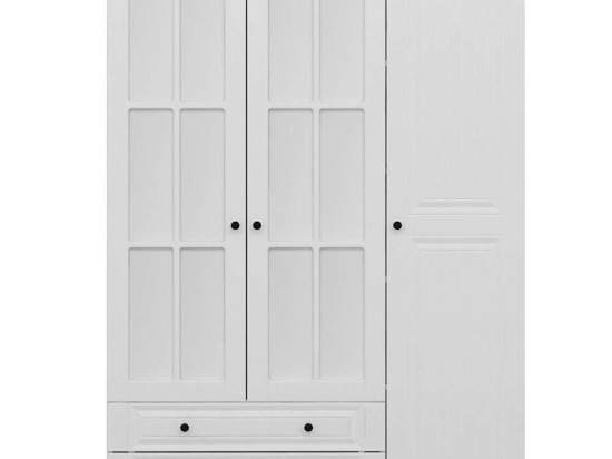 Ντουλάπα Τρίφυλλη Kale 506MNR2406 135x52x210cm White Τρίφυλλη