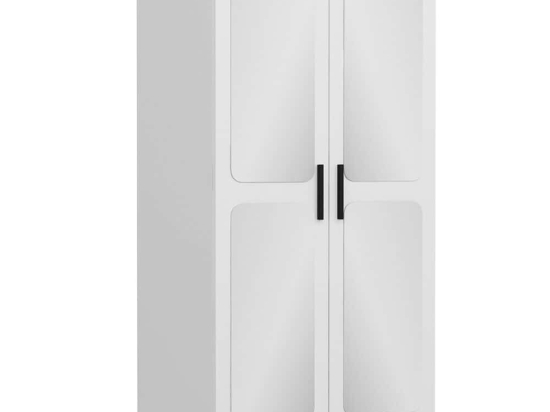 Ντουλάπα Δίφυλλη Kale Chain 506MNR2145 90x52x210cm White Δίφυλλη