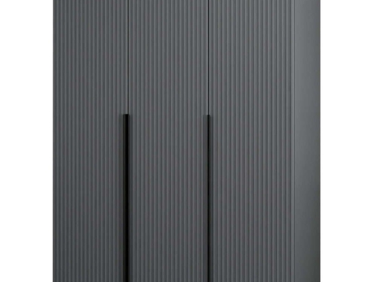 Ντουλάπα Τρίφυλλη Kale 506MNR2287 135x52x210cm Anthracite Τρίφυλλη